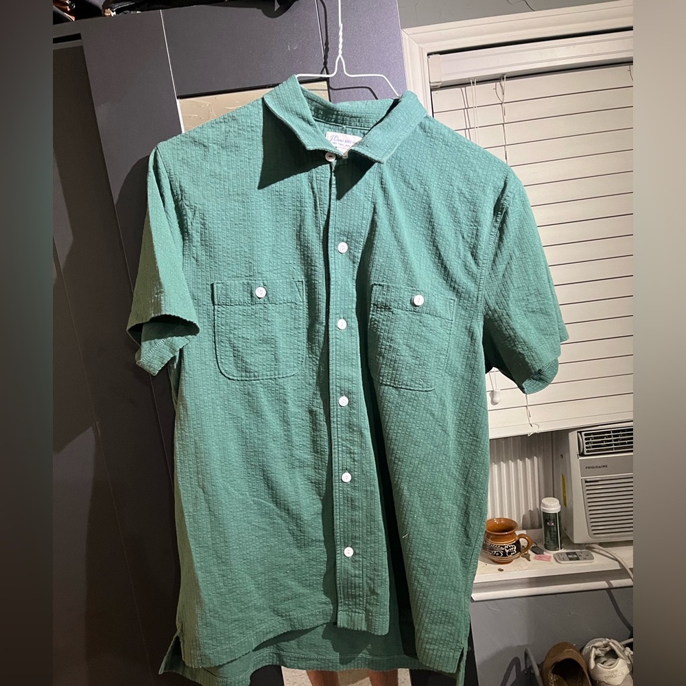 camp collar seersucker shirt